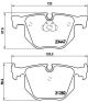 Комплект гальмівних колодок BMW 7, BREMBO (P06029)