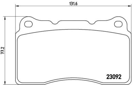 Комплект тормозных колодок RENAULT MEGANE, MITSUBISHI LANCER, BREMBO (P54040)