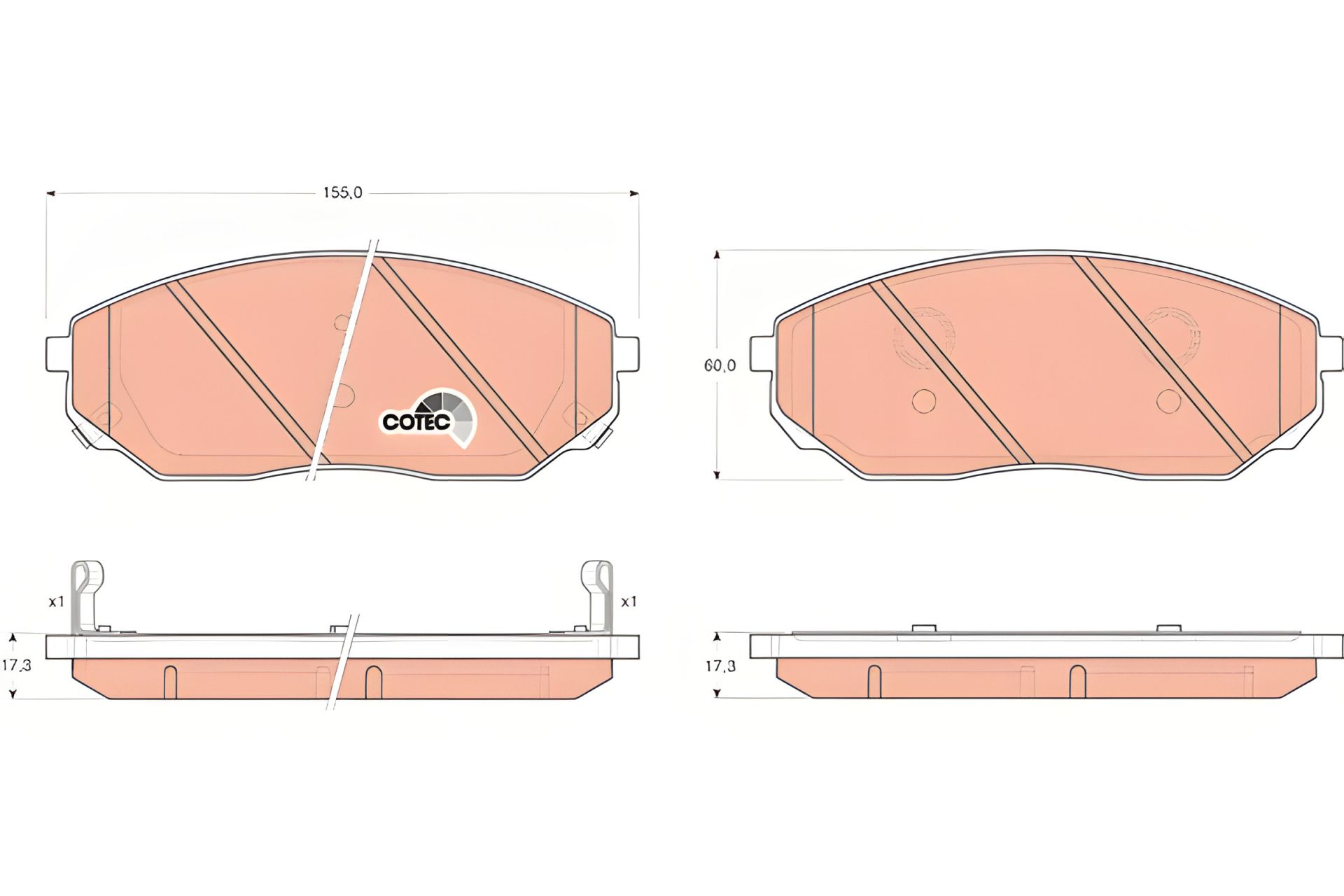 KIA SORENTO Гальмівні колодки комплект, від TRW (GDB3343) KIA SORENTO Гальмівні колодки комплект, від TRW (GDB3343)