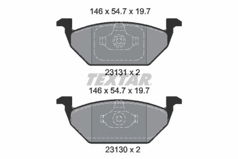 Комплект гальмівних колодок ROEWE (SAIC), SEAT IBIZA, STREETSCOOTER WORK, TEXTAR (2313001)