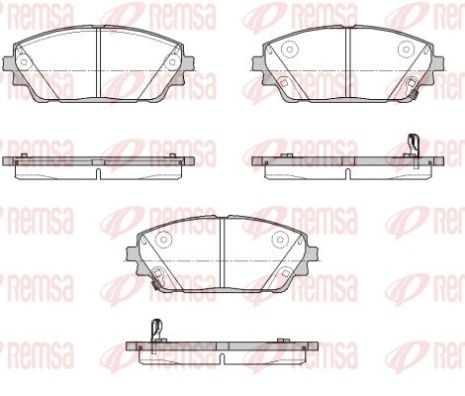 Комплект тормозных колодок MAZDA 3, REMSA (190002)