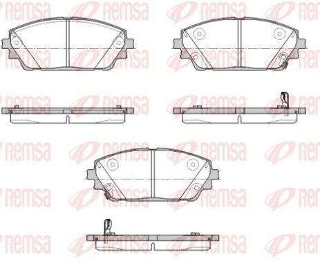 Комплект тормозных колодок MAZDA 3, REMSA (190002)