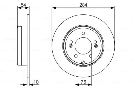 Гальмівний диск KIA Optima, Hyundai Grandeur, Hyundai Sonata, Bosch (0986479A45)
