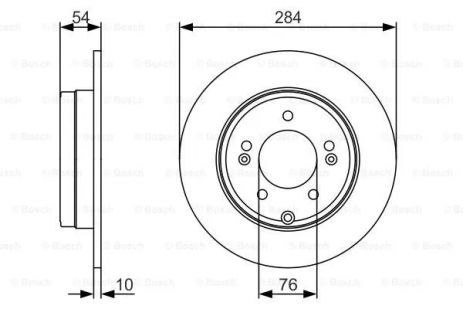 Диск тормозной KIA OPTIMA, HYUNDAI GRANDEUR, HYUNDAI SONATA, BOSCH (0986479A45)