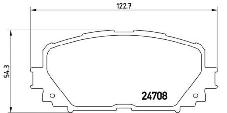 Комплект тормозных колодок DAIHATSU CHARADE, TOYOTA PORTE, TOYOTA COROLLA, BREMBO (P83101)