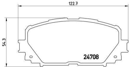 Комплект тормозных колодок DAIHATSU CHARADE, TOYOTA PORTE, TOYOTA COROLLA, BREMBO (P83101)