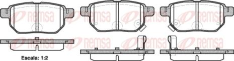 Комплект тормозных колодок HAVAL H1, JAC REFINE, LEXUS CT, REMSA (128602)