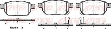 Комплект гальмівних колодок HAVAL H1, JAC REFINE, LEXUS CT, REMSA (128602)