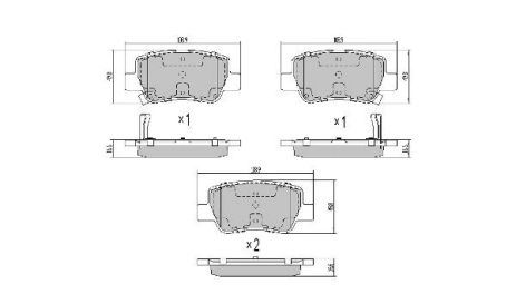 Комплект тормозных колодок TOYOTA AVENSIS, OPEL INSIGNIA, FREMAX (FBP0861)