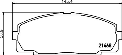 Комплект тормозных колодок TOYOTA HIACE, TOYOTA DYNA, TOYOTA TOYOACE, NISSHINBO (NP1004SC)