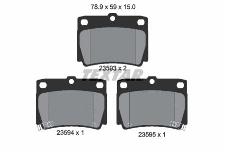 Комплект гальмівних колодок MITSUBISHI (BJC), MITSUBISHI PAJERO, MITSUBISHI GALLOPER, TEXTAR (2359301)