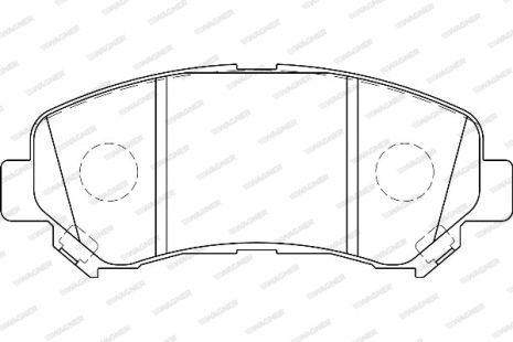Комплект гальмівних колодок SUZUKI KIZASHI, NISSAN X-TRAIL, NISSAN JUKE, WAGNER (WBP24632A)