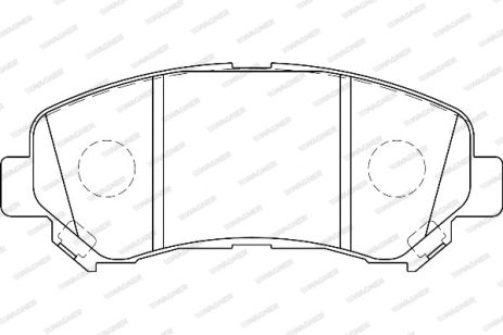 Комплект гальмівних колодок SUZUKI KIZASHI, NISSAN X-TRAIL, NISSAN JUKE, WAGNER (WBP24632A)