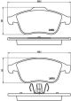 Комплект тормозных колодок RENAULT SCÉNIC, RENAULT CLIO, RENAULT LATITUDE, BREMBO (P68047)
