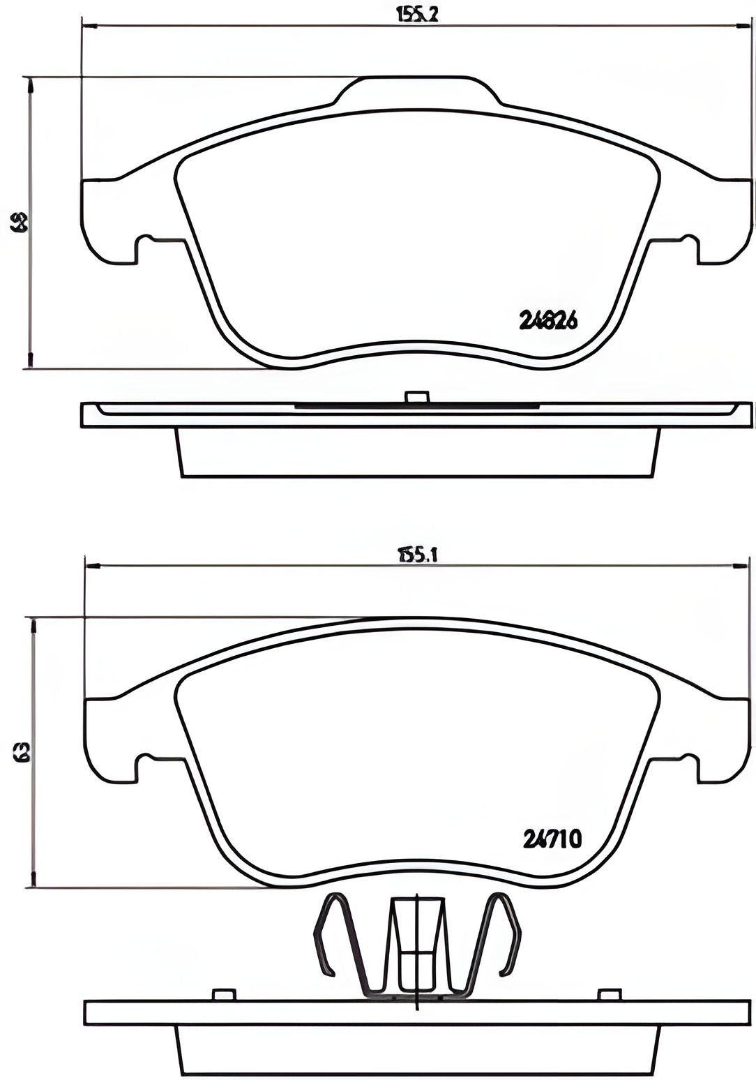 Комплект гальмівних колодок RENAULT SCÉNIC, RENAULT CLIO, RENAULT LATITUDE, BREMBO (P68047) Комплект гальмівних колодок RENAULT SCÉNIC, RENAULT CLIO, RENAULT LATITUDE, BREMBO (P68047)