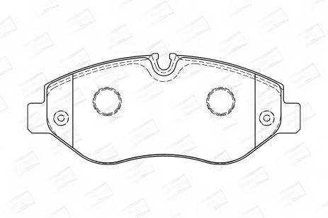 Комплект тормозных колодок VW CRAFTER, MB EQV, MB SPRINTER, CHAMPION (573727CH)