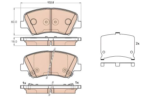 Тормозные колодки для HYUNDAI Elantra и Veloster от TRW (GDB3552) Тормозные колодки для HYUNDAI Elantra и Veloster от TRW (GDB3552)