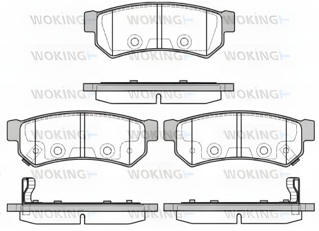 Комплект тормозных колодок CHEVROLET SPARK, WOKING (P1148312)