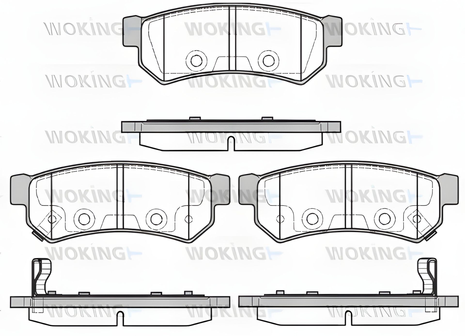 Гальмівні колодки CHEVROLET SPARK комплект WOKING (P1148312) Гальмівні колодки CHEVROLET SPARK комплект WOKING (P1148312)