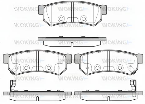 Комплект тормозных колодок CHEVROLET SPARK, WOKING (P1148312)