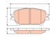 Комплект гальмівних колодок TOYOTA CAMRY, TRW (GDB3628)