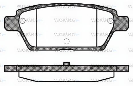 Гальмівних колодок комплект MAZDA 6, WOKING (P1095310) Гальмівних колодок комплект MAZDA 6, WOKING (P1095310)