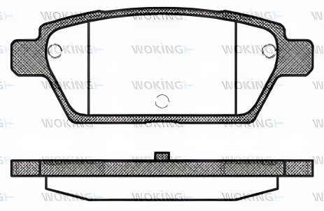 Гальмівних колодок комплект MAZDA 6, WOKING (P1095310)