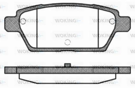 Комплект тормозных колодок MAZDA 6, WOKING (P1095310)