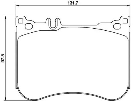 Комплект гальмівних колодок BRABUS 40S, MB S-CLASS, MB CLS, BREMBO (P50114)