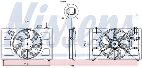 KIA RIO Радіатора охолодження вентилятор, NISSENS (850053) KIA RIO Радіатора охолодження вентилятор, NISSENS (850053)