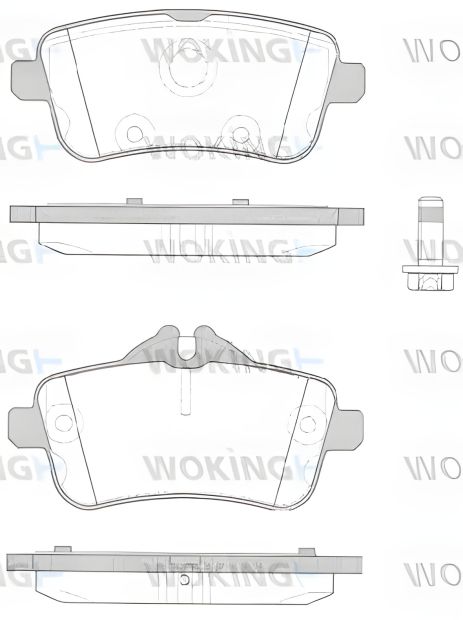 Комплект гальмівних колодок MB GLS, GLE, GL-CLASS, WOKING (P1403310) - Гальма