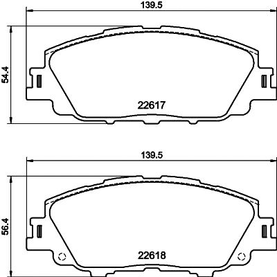 Комплект тормозных колодок TOYOTA YARIS, TOYOTA COROLLA, NISSHINBO (NP1176)