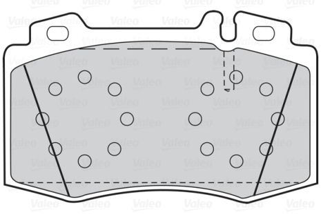 Комплект гальмівних колодок MB E-CLASS, MB CLS, MB SLK, VALEO (302044)