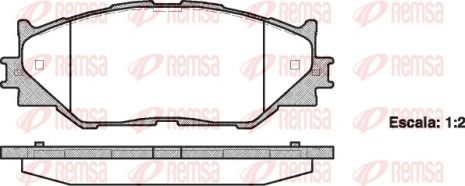 Комплект гальмівних колодок, дискове гальмо LEXUS IS, REMSA (120100)