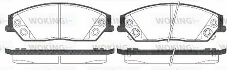 Комплект гальмівних колодок BYD M6, EMGRAND EC8, GEELY BORUI, WOKING (P1567302)