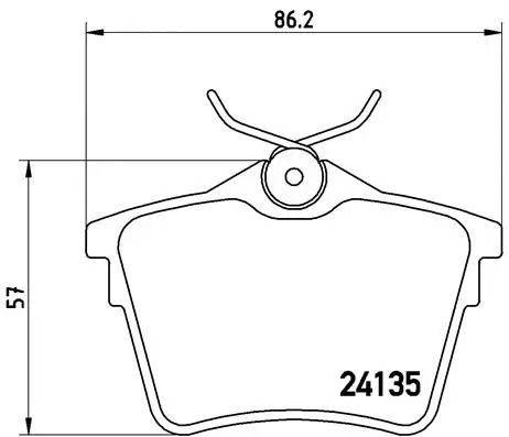 Комплект тормозных колодок CITROËN C5, PEUGEOT 407, PEUGEOT 607, BREMBO (P61079)