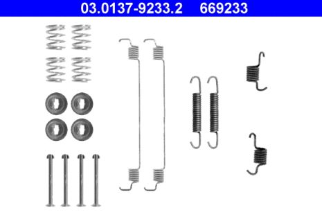 Монтажный к-кт тормозных колодок NISSAN KUBISTAR, RENAULT KANGOO, ATE (03013792332)