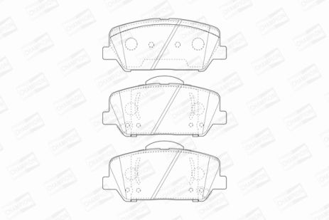 Тормозные колодки в комплекте KIA OPTIMA, HYUNDAI GRANDEUR, HYUNDAI GENESIS, CHAMPION (573447CH)
