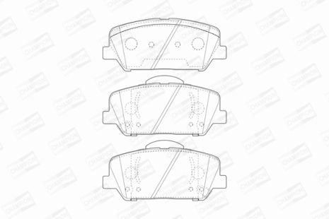 Тормозные колодки в комплекте KIA OPTIMA, HYUNDAI GRANDEUR, HYUNDAI GENESIS, CHAMPION (573447CH)