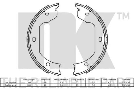 Колодки для тормоза ROLLS-ROYCE PHANTOM, VW TRANSPORTER, BMW X6, NK (2715695)