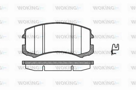 Комплект гальмівних колодок MITSUBISHI LANCER, WOKING (P865301)