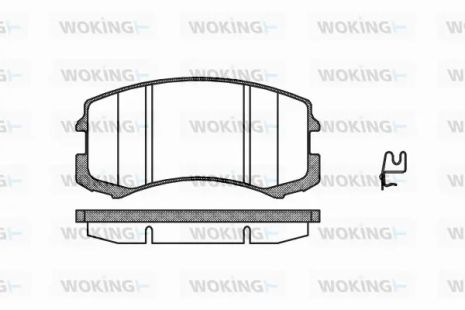 Комплект тормозных колодок MITSUBISHI LANCER, WOKING (P865301)