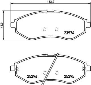 Комплект гальмівних колодок CHEVROLET AVEO, PROTON SAVVY, DAEWOO KALOS, BREMBO (P10057)