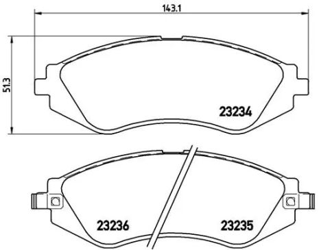 Комплект тормозных колодок SUZUKI RENO, PONTIAC G3, CHEVROLET LACETTI, BREMBO (P15002)
