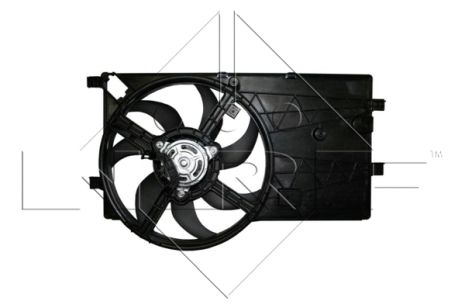 Вентилятор охолодження радіатора FIAT FIORINO, PEUGEOT BIPPER, CITROËN NEMO, NRF (47353)