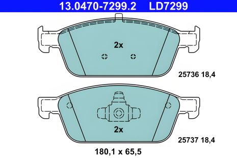 Комплект тормозных колодок FORD TOURNEO, FORD TRANSIT, FORD KUGA, ATE (13047072992) Комплект тормозных колодок FORD TOURNEO, FORD TRANSIT, FORD KUGA, ATE (13047072992)