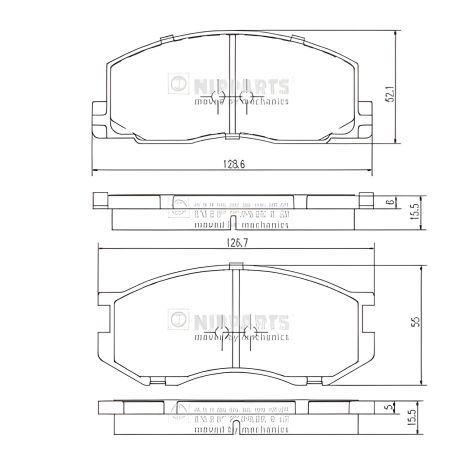 Гальмівні колодки комплект TOYOTA LITEACE, GALANT, STARION, NIPPARTS (J3602039) Гальмівні колодки комплект TOYOTA LITEACE, GALANT, STARION, NIPPARTS (J3602039)