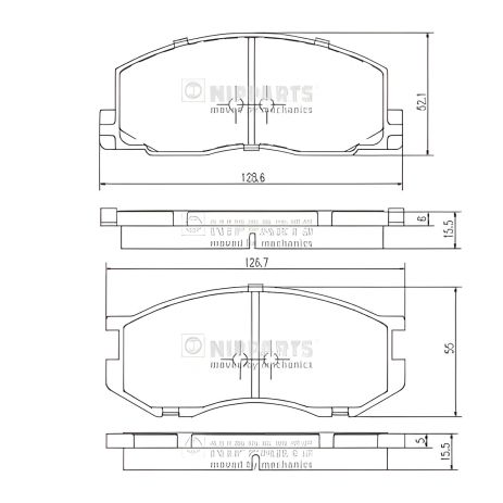Гальмівні колодки комплект TOYOTA LITEACE, GALANT, STARION, NIPPARTS (J3602039) Гальмівні колодки комплект TOYOTA LITEACE, GALANT, STARION, NIPPARTS (J3602039)