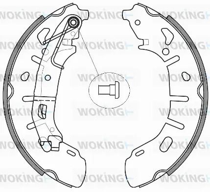 Комплект гальмівних колодок FIAT DOBLO, WOKING (Z426300)