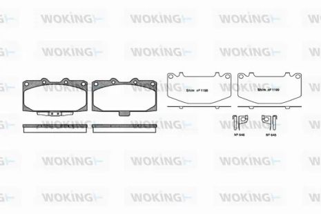 Комплект тормозных колодок SUBARU IMPREZA, WOKING (P499312)